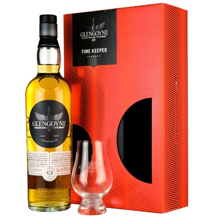 Glengoyne 12 y.o. Time Keeper Giftset (Гленгойн 12 лет набор со стаканом) 43% 0.7L