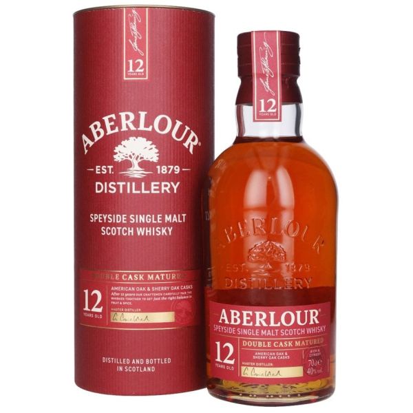 Aberlour 12 у.о.  Double Cask Matured Giftset (Аберлоу 12 років Дабл Каск Матуред) 40% 0.7L