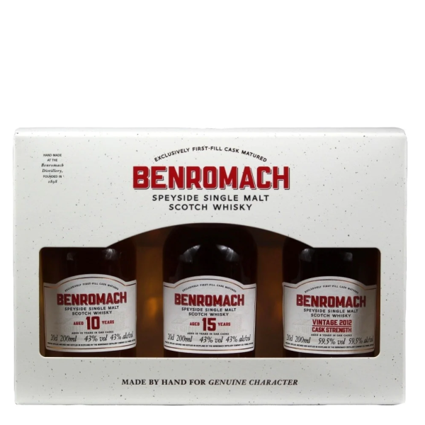 Benromach Tasting Set - 10, 15 y.o., Vintage Cask (Бенромах Дегустаційний Сет 10, 15 років, Вінтаж Каск) 3х0.2L Benromach Tasting Set - 10, 15 y.o., Vintage Cask (Бенромах Дегустаційний Сет 10, 15 років, Вінтаж Каск) 3х0.2L