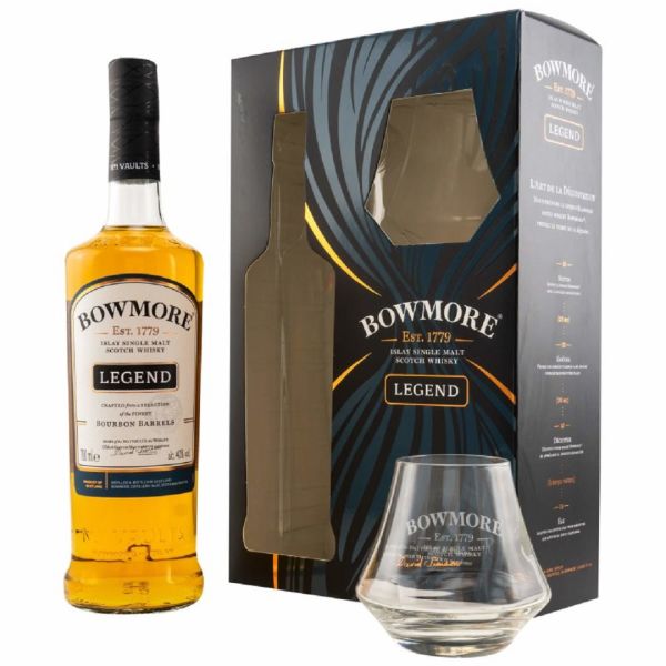 Bowmore Legend with Glass (Боумор Легенда зі склянкою) 40% 0.7L Bowmore Legend with Glass (Боумор Легенда зі склянкою) 40% 0.7L