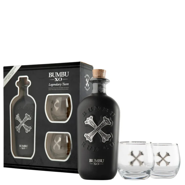 Bumbu XO + 2 glasses (Бумбу ХО зі склянками) 40% 0.7L