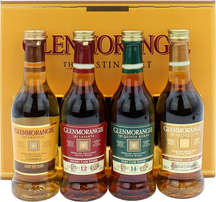Glenmorangie Tasting Set - Lasanta Sherry, Quinta Ruban, Nectar Dor, Original (Гленморанджи Дегустационный Сет) 4x0.1L