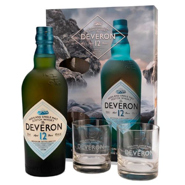 Deveron 12 y.o. with Glasses (Деверон 12 років зі склянками) 40% 0.7L Deveron 12 y.o. with Glasses (Деверон 12 років зі склянками) 40% 0.7L