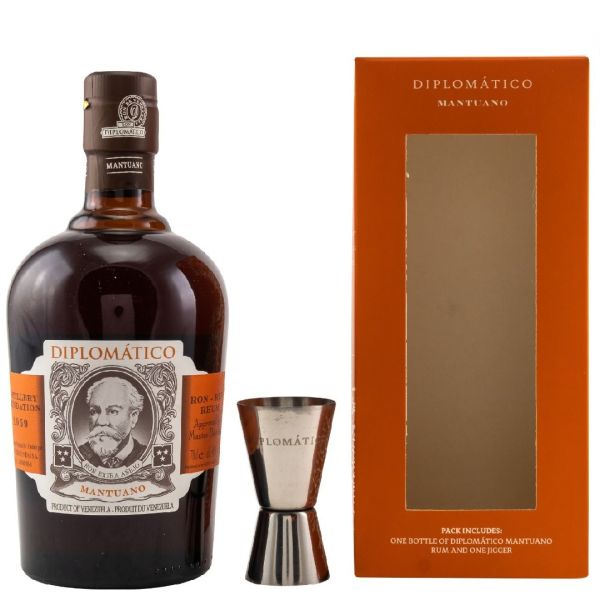Diplomatico Mantuano Giftset (Діпломатіко Мантуано з мірним стаканчиком) 40% 0.7L