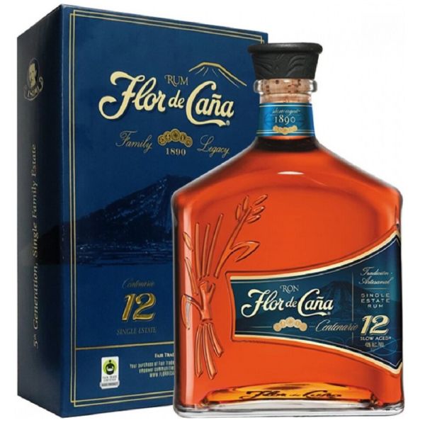 Flor de Cana 12 у.о. (Флор Де Кана 12 років) 40% 0.7L Flor de Cana 12 у.о. (Флор Де Кана 12 років) 40% 0.7L