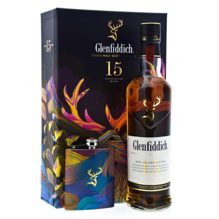 Glenfiddich 15 y.o. with Flask (Гленфіддік 15 років з флягою) 40% 0.7L