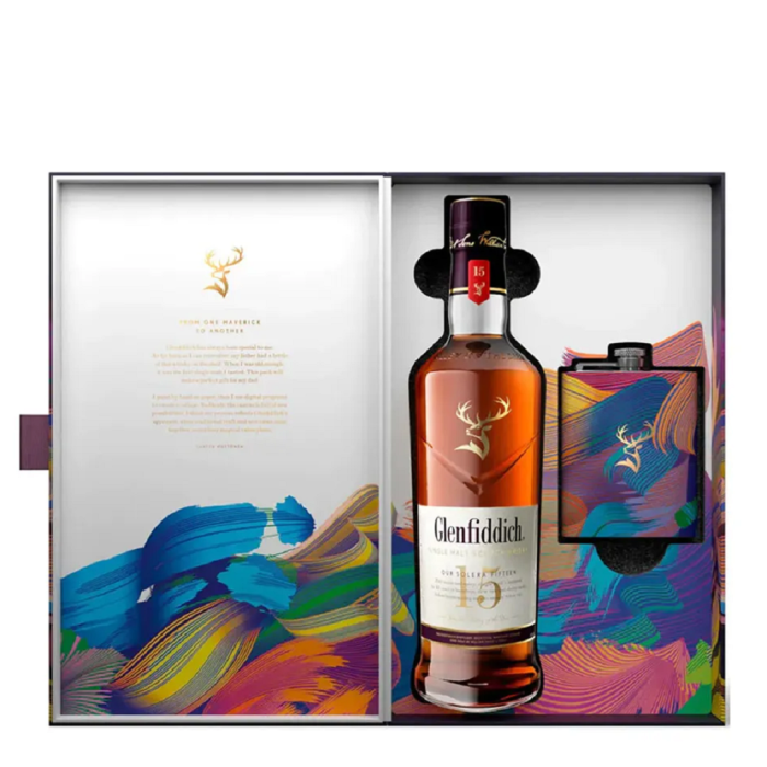 Glenfiddich 15 y.o. with Flask (Гленфіддік 15 років з флягою) 40% 0.7L