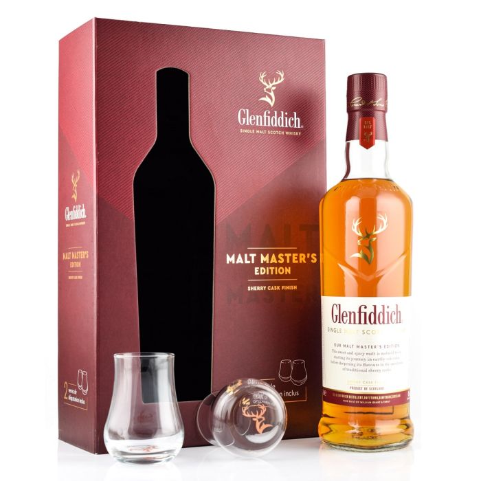 Glenfiddich Malt Masters Edition + 2 glasses (Гленфиддик Мальт Мастер Эдишн со стаканами) 43% 0.7L