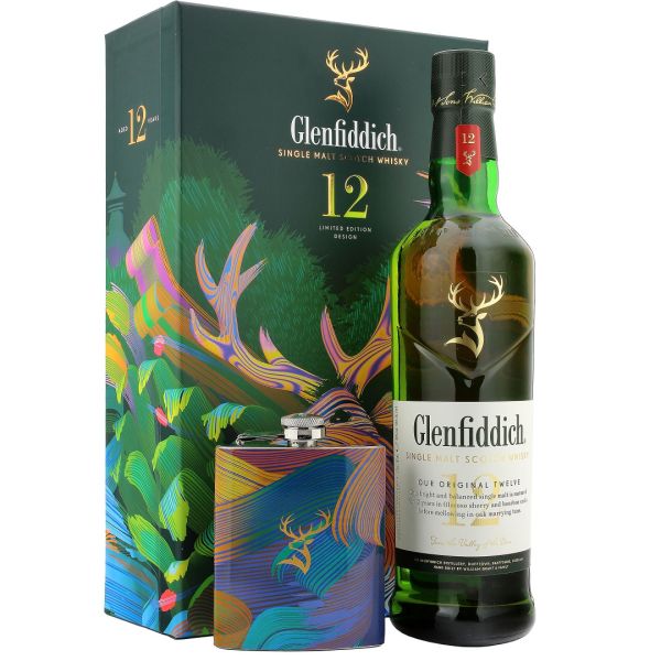 Glenfiddich 12 y.o. with Flask (Гленфіддік 12 років з флягою) 40% 0.7L Glenfiddich 12 y.o. with Flask (Гленфіддік 12 років з флягою) 40% 0.7L