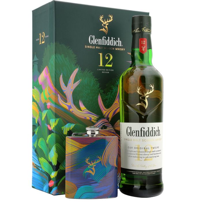 Glenfiddich 12 y.o. with Flask (Гленфиддик 12 лет с флягой) 40% 0.7L