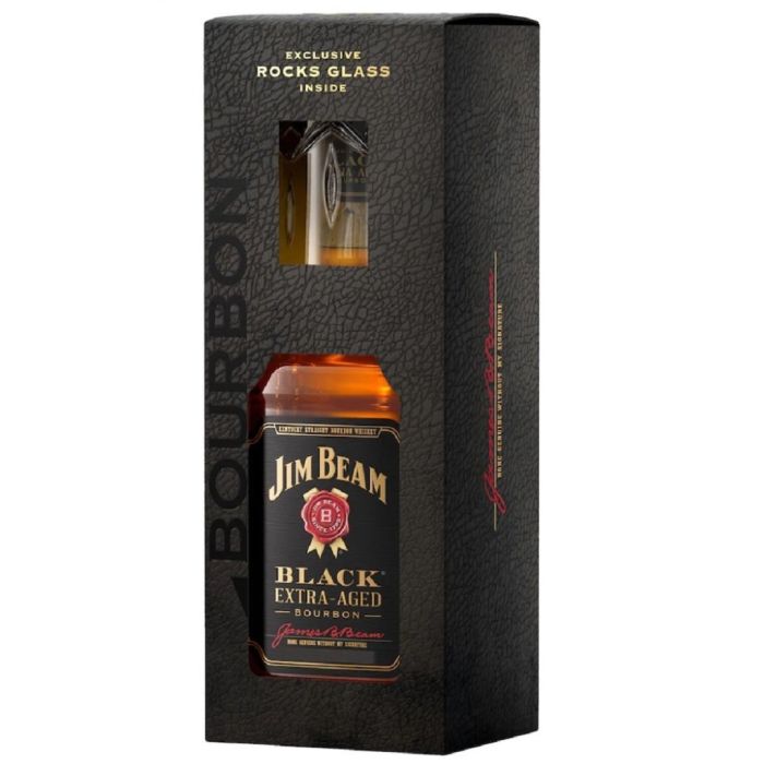 Jim Beam Black with Glass (Джим Бім Блек зі склянкою) 43% 1L