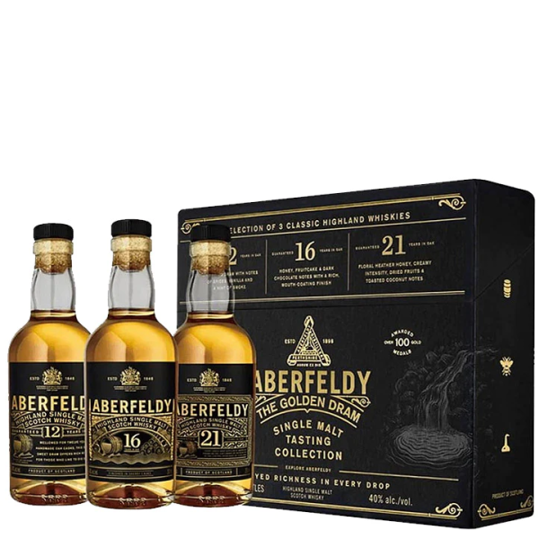 Aberfeldy Tasting Set 12, 16, 21 y.o. (Аберфелді Дегустаційний Сет 12, 16, 21 рік) 40% 3х0.2L Aberfeldy Tasting Set 12, 16, 21 y.o. (Аберфелді Дегустаційний Сет 12, 16, 21 рік) 40% 3х0.2L