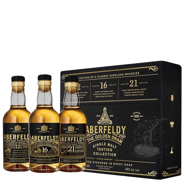 Aberfeldy Tasting Set 12, 16, 21 y.o. (Аберфелді Дегустаційний Сет 12, 16, 21 рік) 40% 3х0.2L